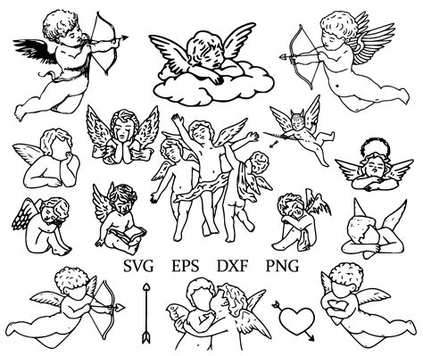 Cherubs Svg Baby Angels Clipart Love Angels Png Dxf Eps - Etsy