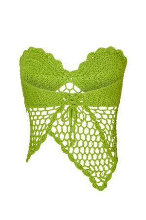 COCO BUSTIER - lime – SHONDEL Crochet Crop Top Pattern, Crochet Motif, Crochet Designs, Crochet ...