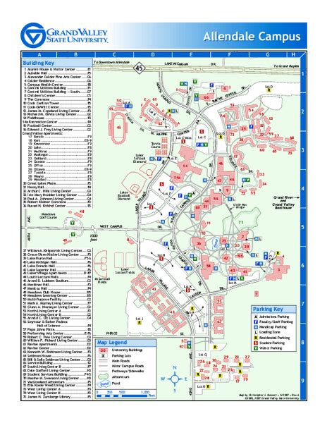 Grand Valley State University Campus Map – Map Vector