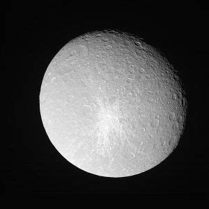 The Moon Rhea - the second largest of Saturn's moons