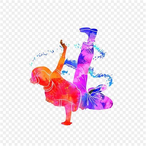 Dancers Hip Hop Silhouette PNG Transparent, Silhouette Of Creative Colorful Hip Hop Dancers ...