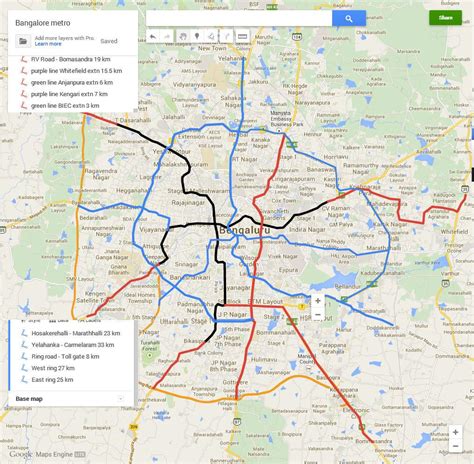 Bangalore metro phase 3 map - Namma metro phase 3 route map (Karnataka ...