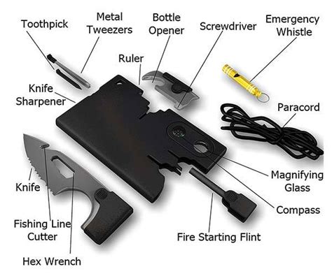 Survival Credit Card Multi Tool Set for Camping, Hiking and More ...