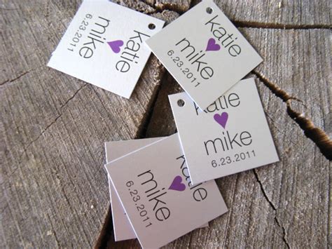 Silver Simple Modern Wedding Favor Tags Wedding Gift Tags - Etsy