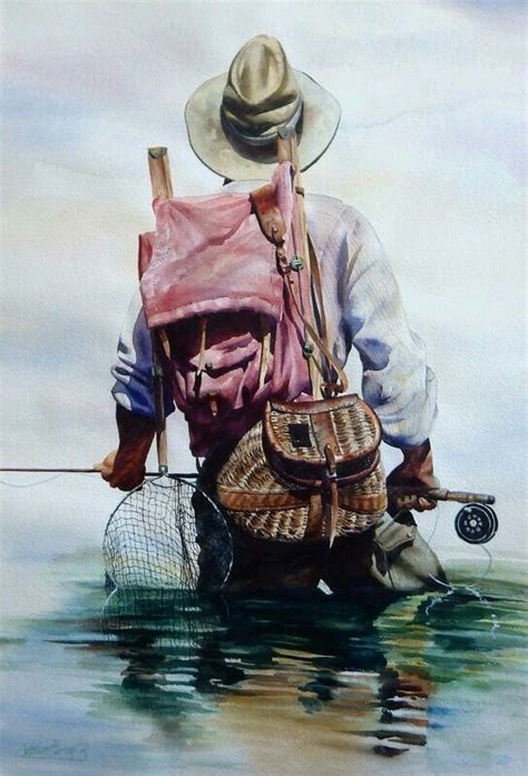 Mr. Suter Is the Vintage Outdoorsman | Fly fishing art, Cowboy art ...