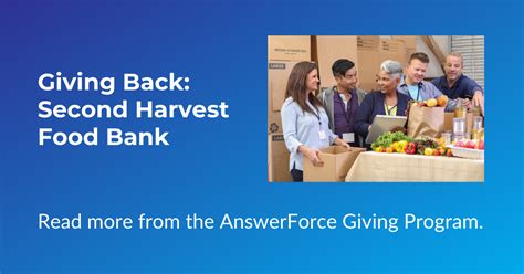 Giving Back: Second Harvest Food Bank