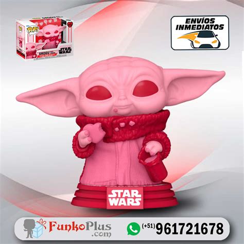 Funko Pop Star Wars Mandalorian Baby Yoda Grogu Amor San Valentín