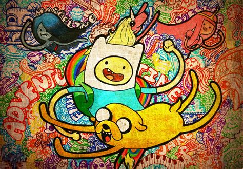 adventure time jake the dog finn the human lady rainicorn, 1080P HD Wallpaper