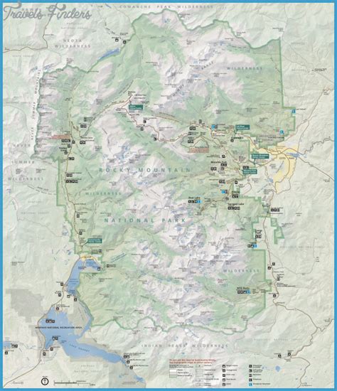 Estes Park Hiking Trail Map - TravelsFinders.Com