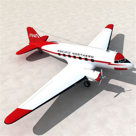 3d Model Douglas Dc-3 Aircraft