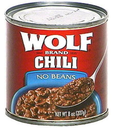 Wolf Chili, No Beans - 8 oz, Nutrition Information | Innit