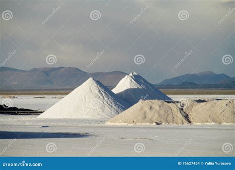 Big Salt Pile on Salar Uyuni Salt Lake Stock Photo - Image of outdoor ...