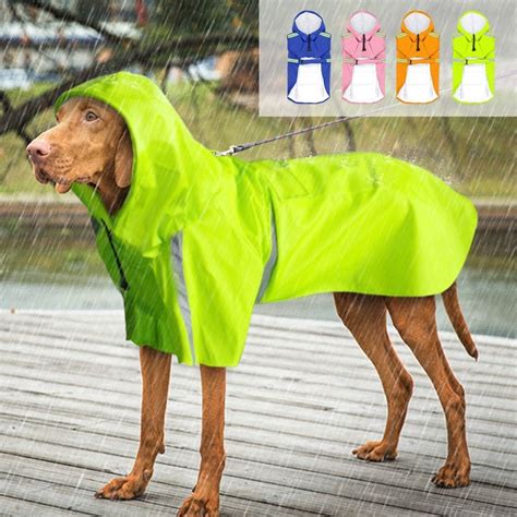 Reflective Dog Raincoat With Leash Hole | Waterproof rain jacket, Dog raincoat, Raincoat jacket