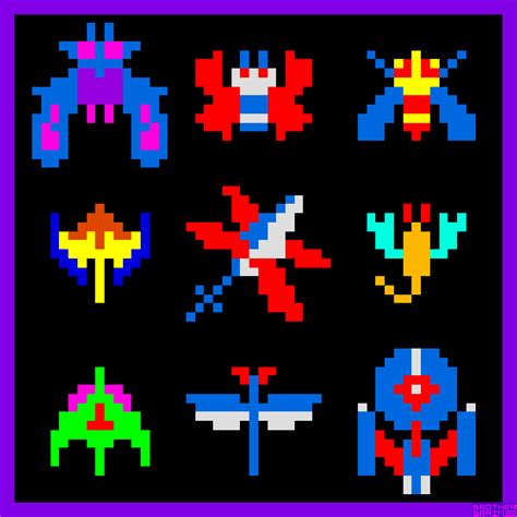 8 Bit Galaga Enemies