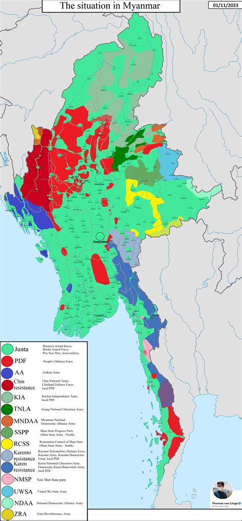 Latest situation of Myanmar Civil war. : r/myanmar