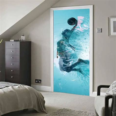 2018 3D Creative Door Stickers Bedroom Doors Renovation Waterproof Door Stickers A5-in Door ...