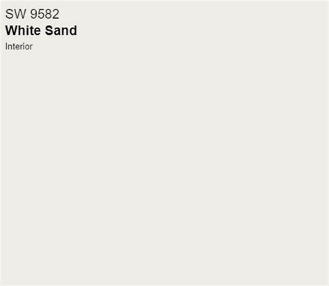 Sherwin Williams - White Sand SW9582 | Sherwin williams white, Field paint, White sand