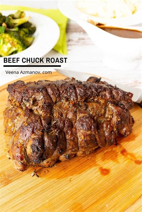 This beef chuck roast is tender and juicy cooked in the oven using a ...