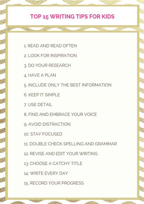 WRITING TIPS FOR KIDS - Inspiring Life For Moms and Kids