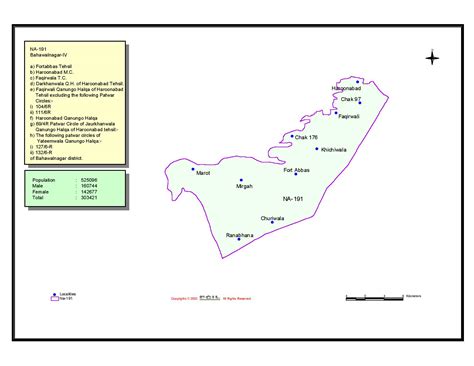 NA 191 Bahawalnagar IV National Assembly Constituency Electoral Map ...