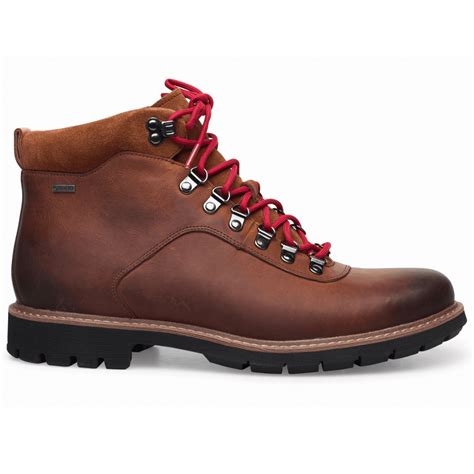 Clarks Mens Batcombe Alp GTX Tan Leather Lace-Up Waterproof Hiking ...