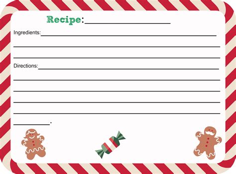 5 Best Printable Christmas Recipe Card Template PDF for Free at Printablee