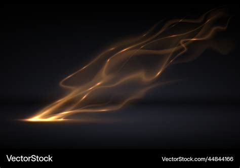 Abstract gold light smoke effect Royalty Free Vector Image