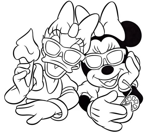 Minnie Daisy Coloring Page Coloring Pages