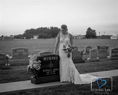 Grieving bride visits fiancé’s grave on their would-be wedding day ...