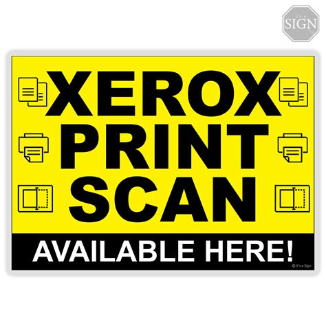 Xerox Print Scan Sign - Laminated Signage Label - A4 / A3 Size | Lazada PH