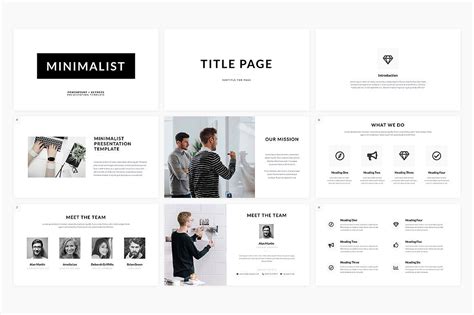 Minimalist Presentation Template by Medialoot on @creativemarket Keynote Design, Photoshop ...