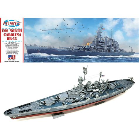 USS North Carolina BB-55 Battleship 1:500 Scale Plastic Model Kit