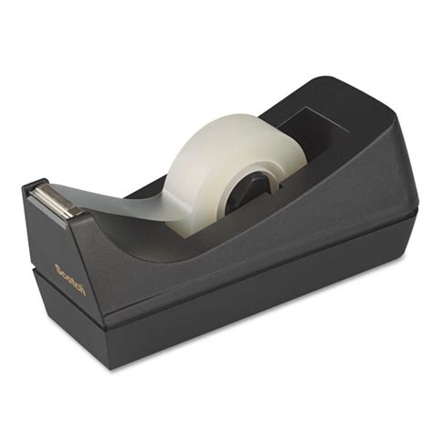 Desktop Tape Dispenser, 1" Core, Weighted Non-Skid Base, Black - ELEVATE Marketplace