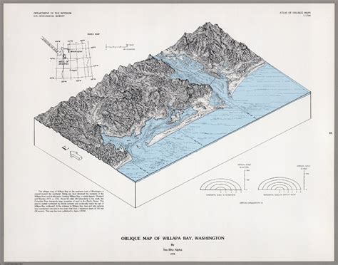 Oblique Map of Willapa Bay, Washington. : U.S. Geological Survey : Free ...