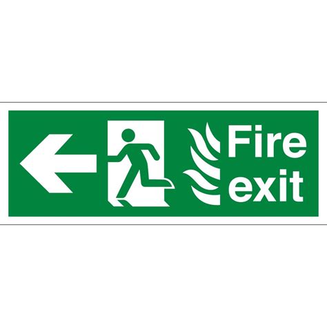 NHS Fire Exit Arrow Left Signs - from Key Signs UK