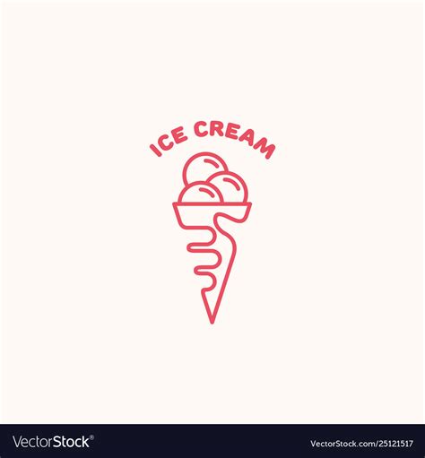 Ice cream logo Royalty Free Vector Image - VectorStock