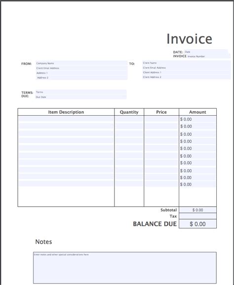 17 blank invoice templates ai psd word examples - editable free blank invoice templates in pdf ...