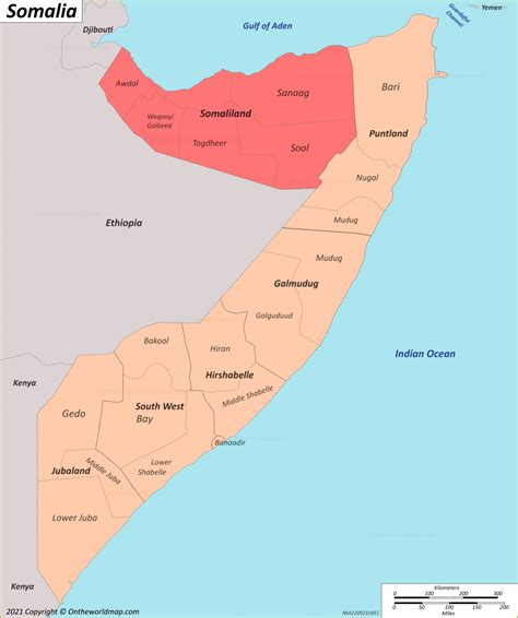 Somaliland Location On The Somalia Map - Ontheworldmap.com