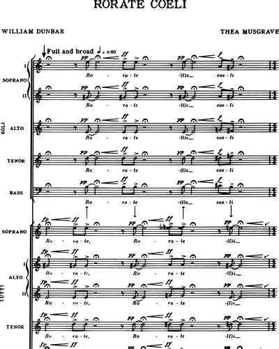 Rorate Coeli Sheet Music by Thea Musgrave | nkoda | Free 7 days trial