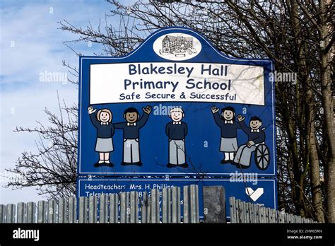 Blakesley Hall Primary School sign, Stechford, Birmingham, UK Stock Photo - Alamy