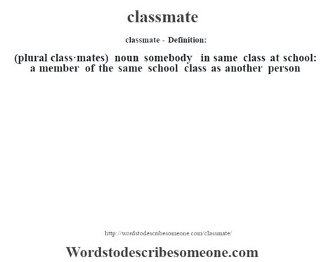 classmate definition | classmate meaning - words to describe someone