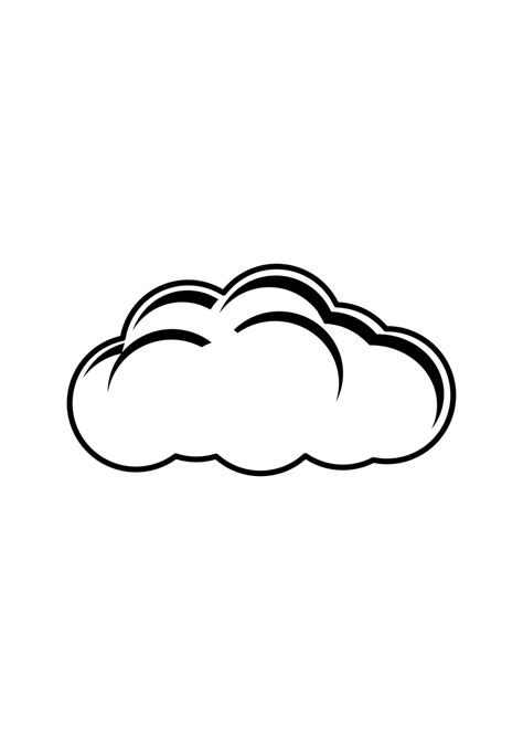 Simple Cloud Drawing | Free download on ClipArtMag