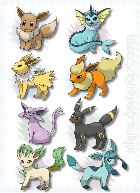 Eevee Evolution by silana on DeviantArt