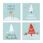 Set Cute Christmas Gift Cards Quote Merry Christmas Merry Bright Stock Vector Image by ©TanyaSun ...