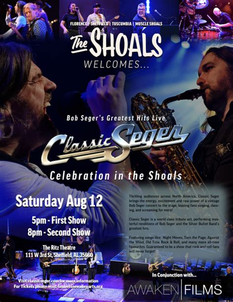 Classic Seger: Bob Seger’s Greatest Hits Live "Celebration in The Shoals Concert" - Visit Florence