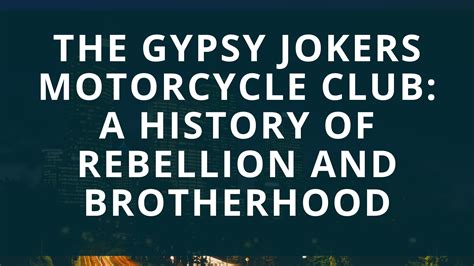 The Gypsy Jokers Motorcycle Club: A History of Rebellion and Brotherhood - Alex McRae