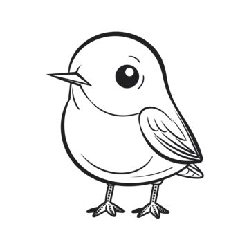 Cartoon Bird Outline PNG Transparent Images Free Download | Vector ...