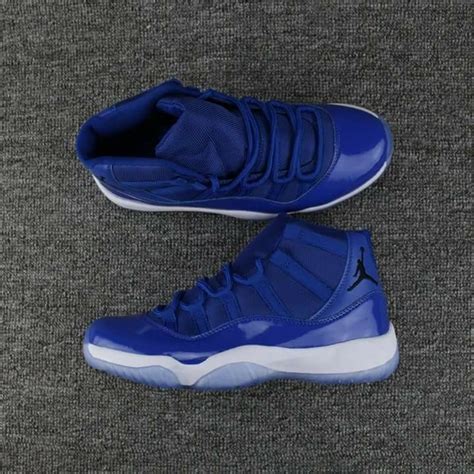 Air Jordan 11 Royal Blue/White With Black Logo | Jordan shoes girls ...