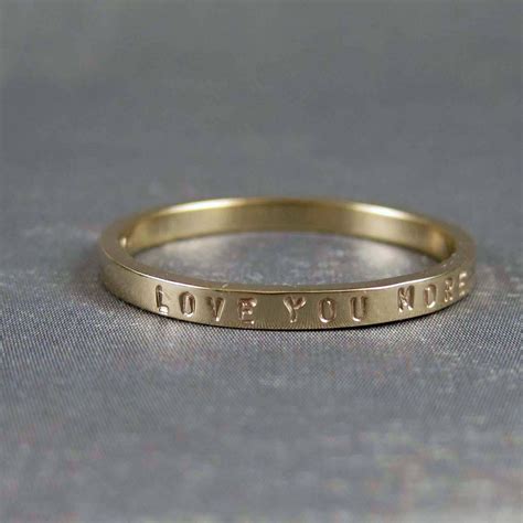 Engraved gold ring personalized gold ring solid 14k or 10k | Etsy