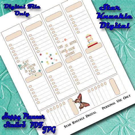 Printable Planner Mambi Stickers Planner Printable Mambi Happy | Etsy